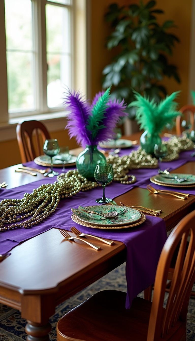 Classic New Orleans Purple Gold Green Atmosphere