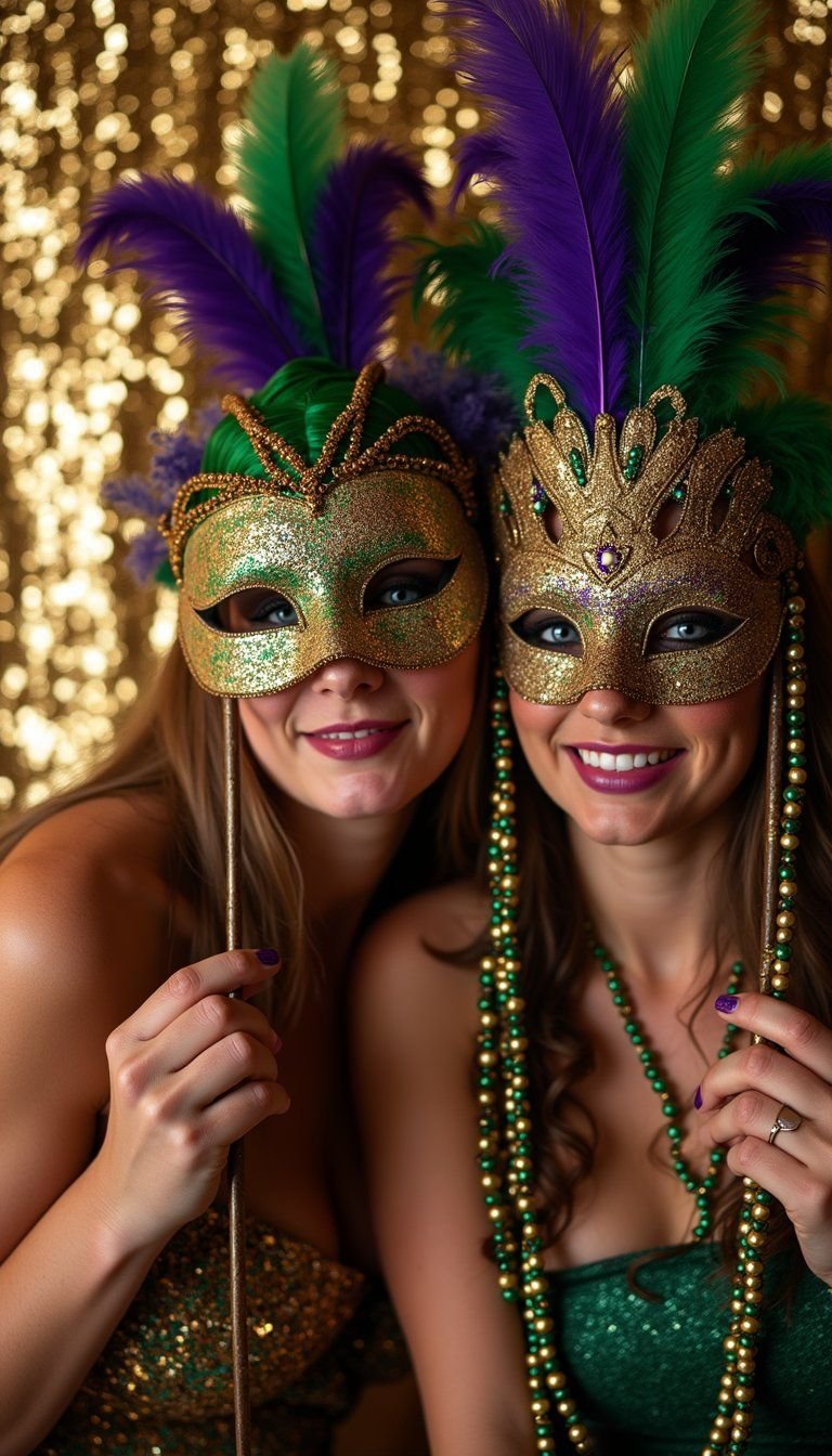 DIY Photo Booth With Props And Backdrop