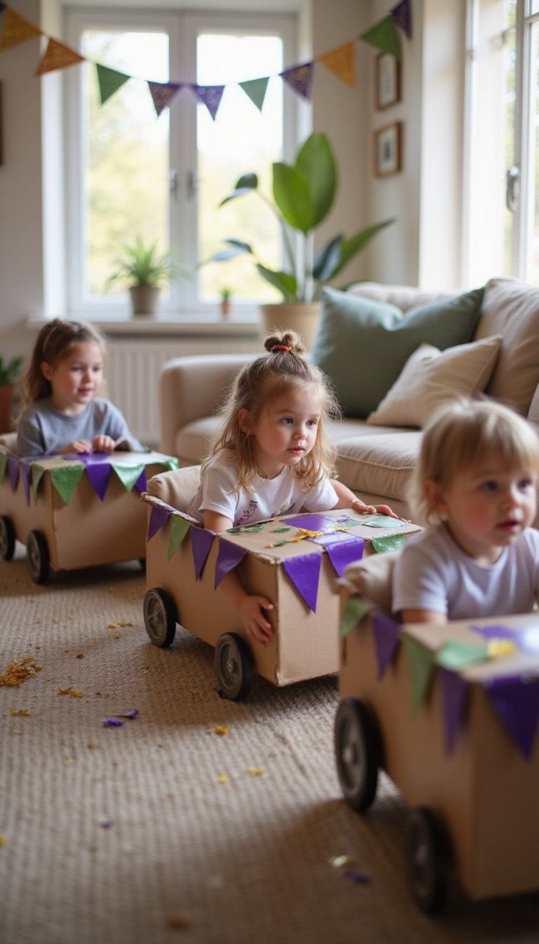 Kids’ Mini Indoor Parade With DIY Floats