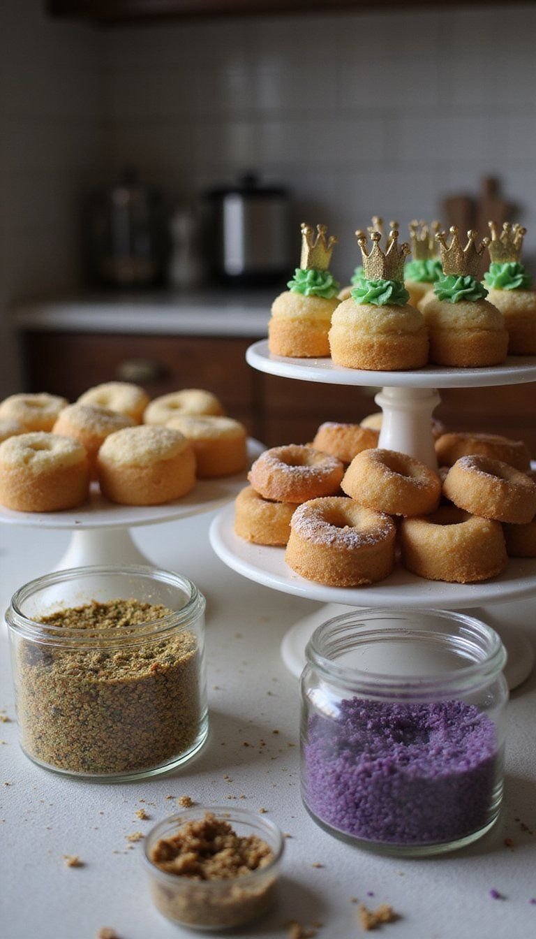 King Cake Dessert Bar With Custom Toppers