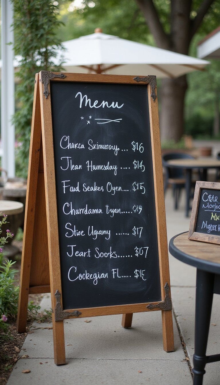 Chalkboard Menu And Signage Station