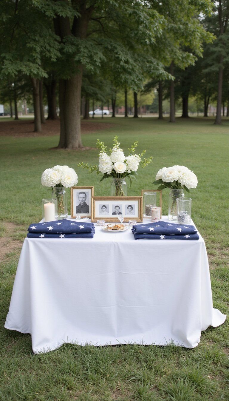 Memorial Tribute Corner With Remembrance Table