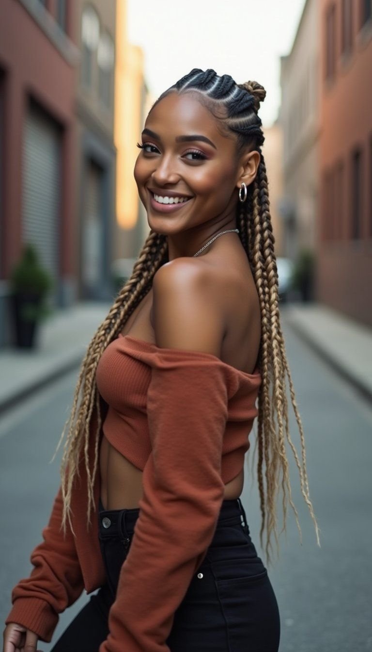 Faded Sides With Micro Braided Faux Hawk