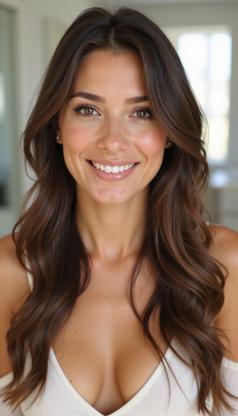 Middle Part For Fine Hair With Lifted Roots