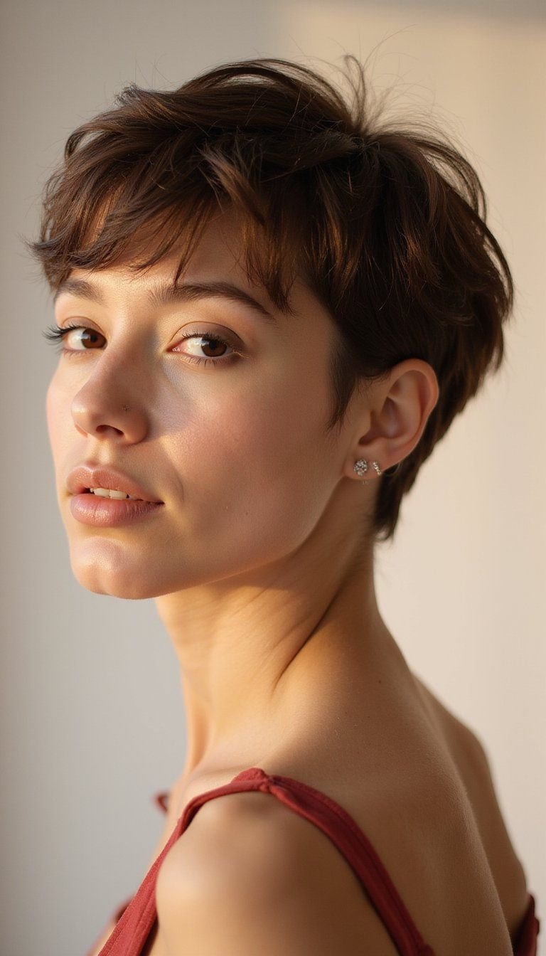 Choppy Textured Mixie With Tapered Nape