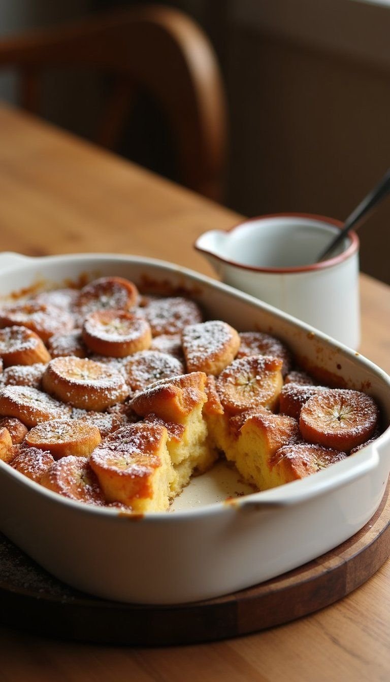 Caramelized Banana French Toast Casserole Bake