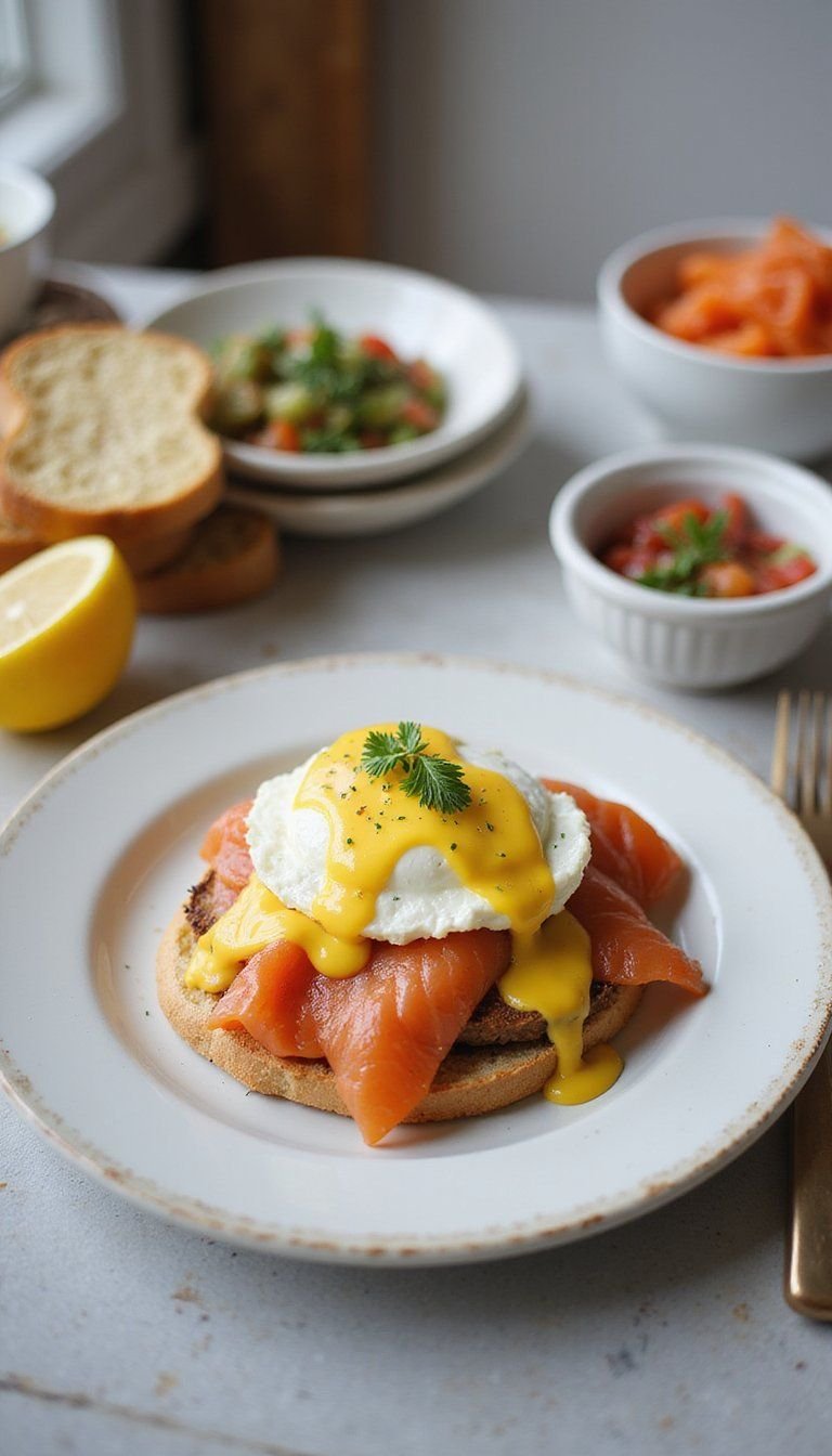DIY Smoked Salmon Eggs Benedict Bar