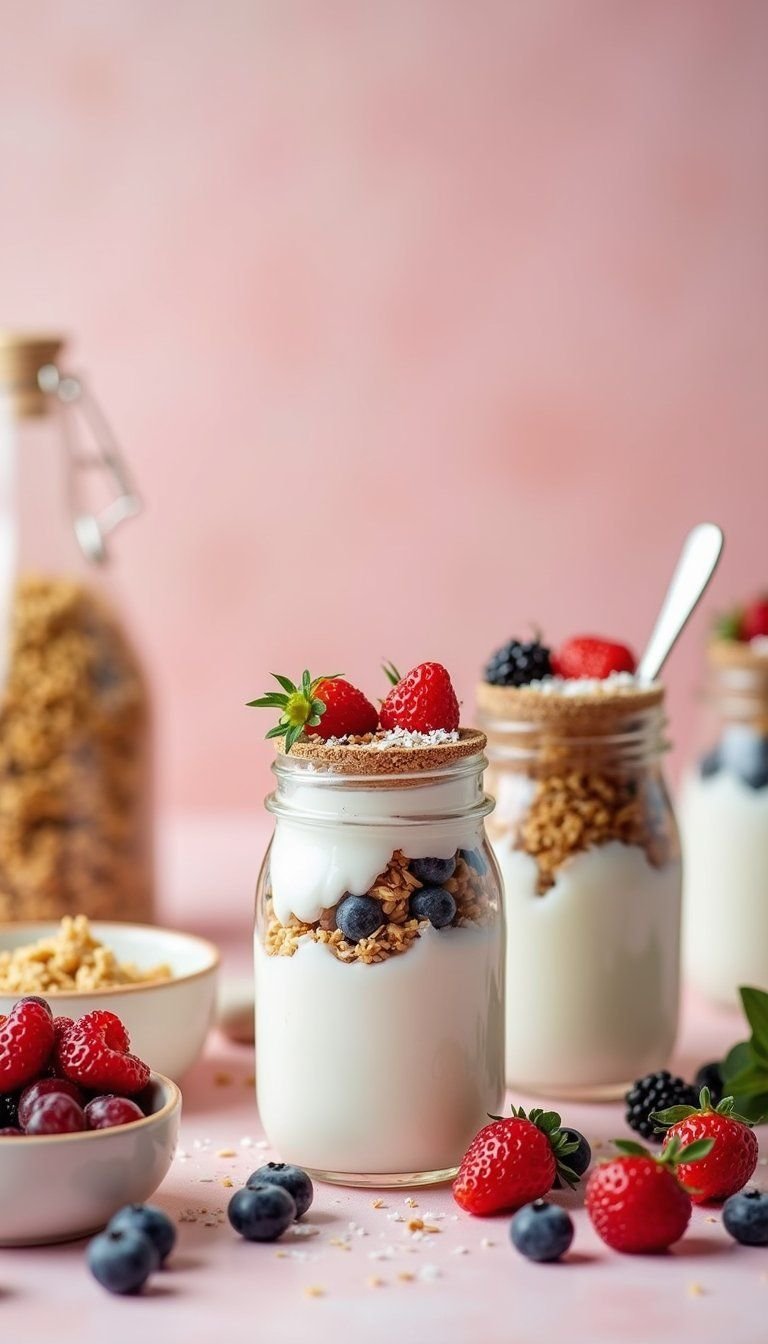 Greek Yogurt Parfait Bar With Crunchy Toppings