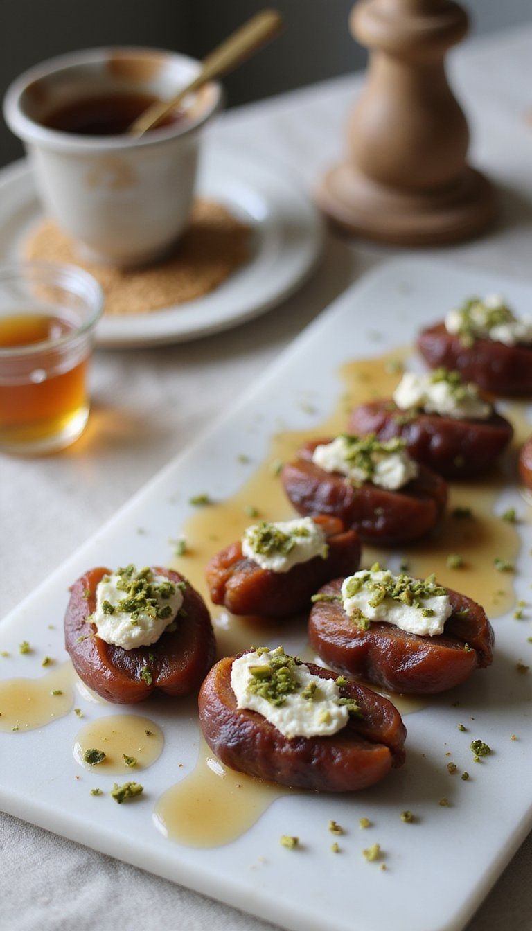 Herbed Goat Cheese Stuffed Dates Platter