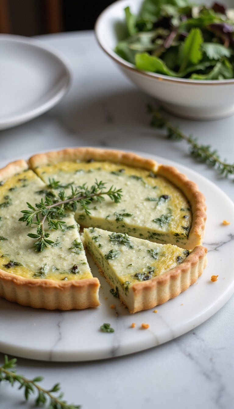 Savory Herb and Goat Cheese Spring Quiche