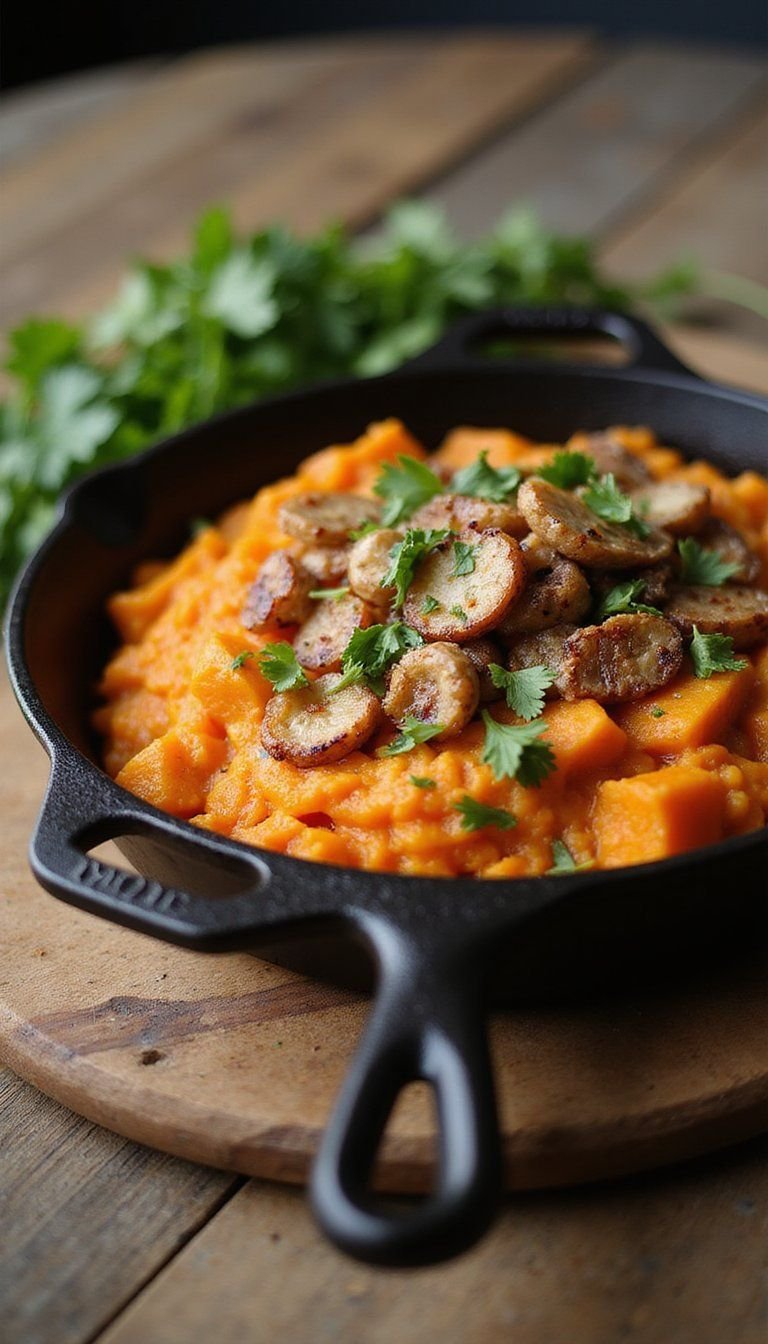 Sweet Potato Hash With Crispy Shallots Finish