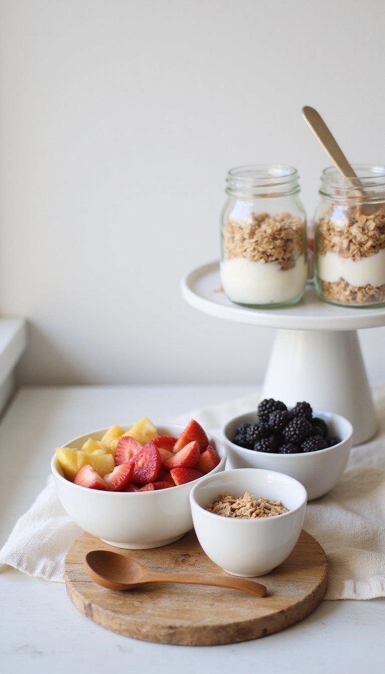 Yogurt Parfait Bar With Granola and Fruit