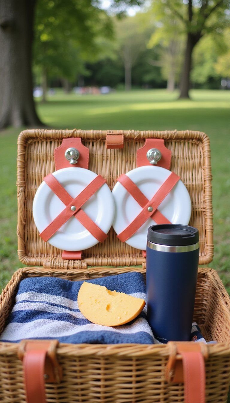 Park Picnic Blanket And Gourmet Snack Basket
