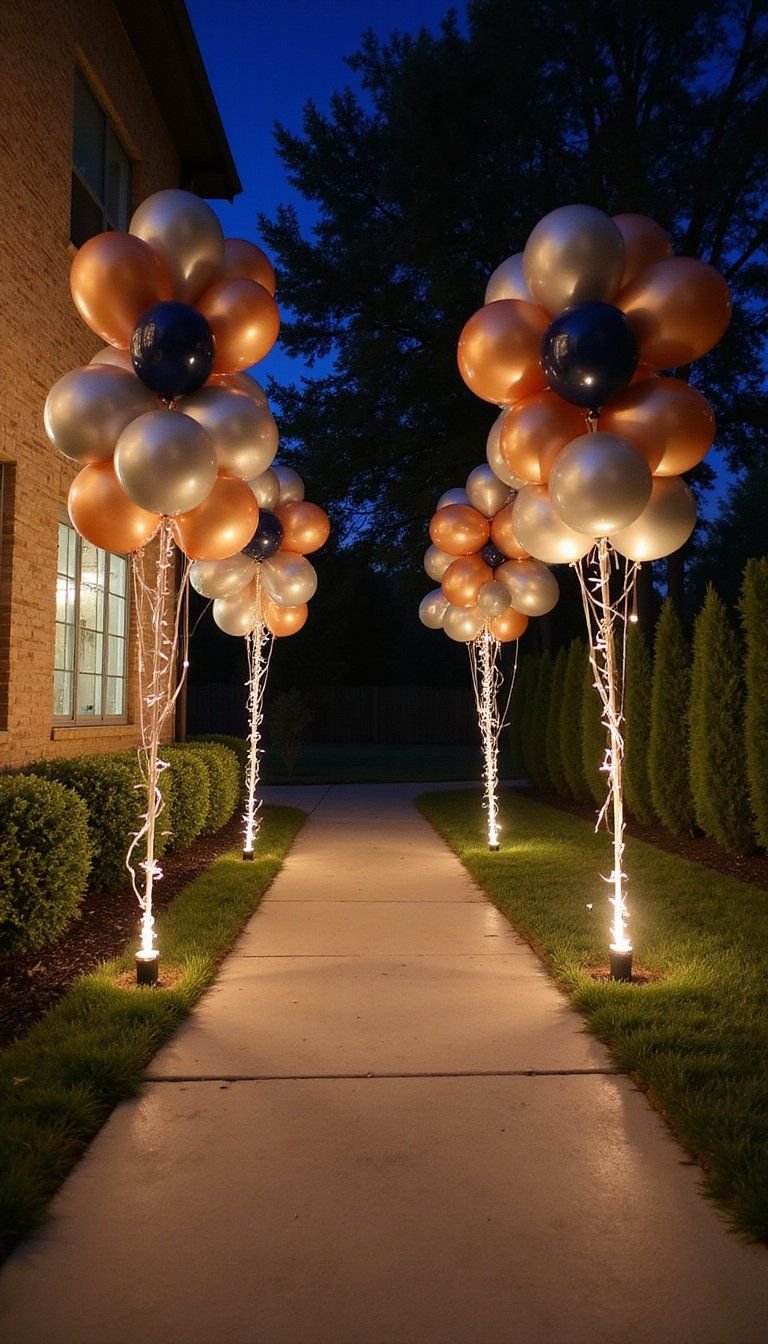 Balloon Pathway Leading To Party Entrance