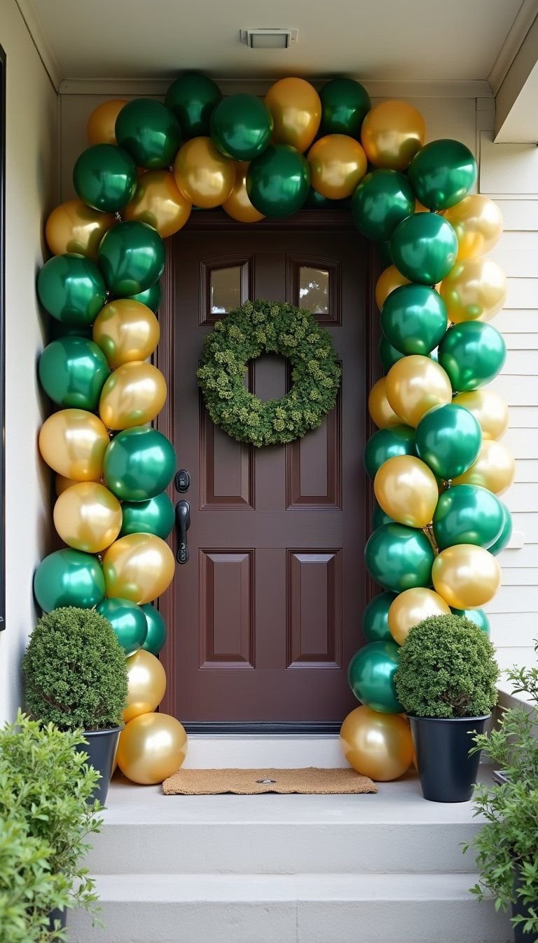 Balloon Wreath For Front Door Celebration