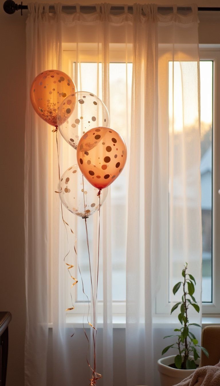 Confetti-Filled Transparent Balloon Curtain