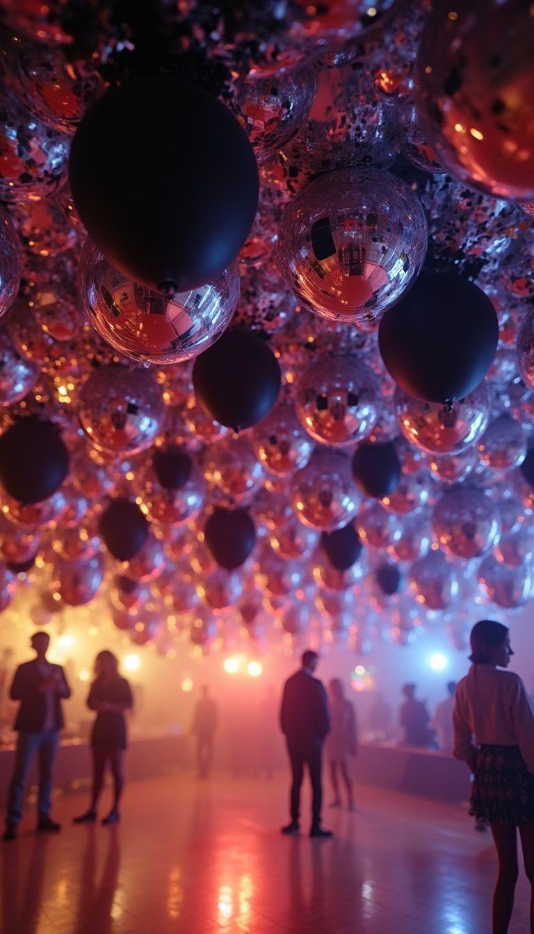 Disco Mirror Balloons For Dancefloor Ceiling