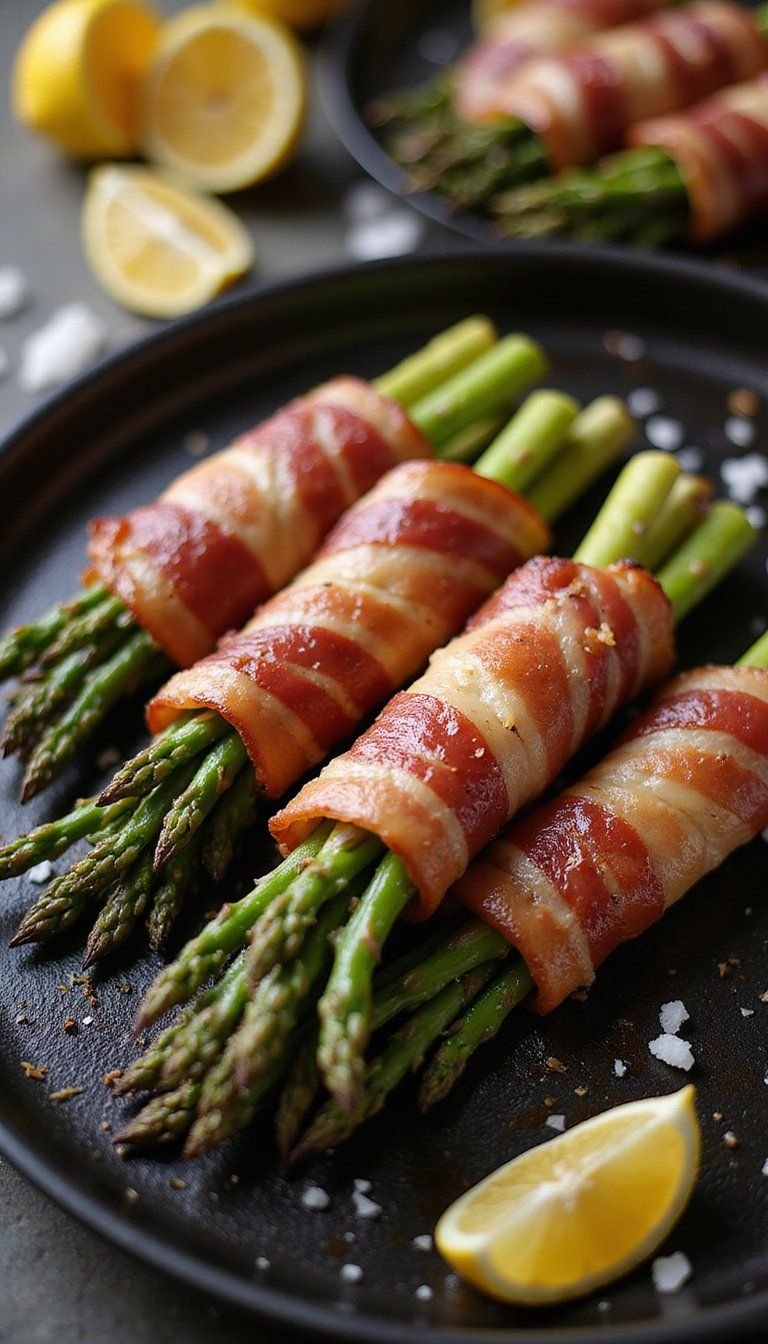 Bacon Wrapped Asparagus Bundles With Sea Salt