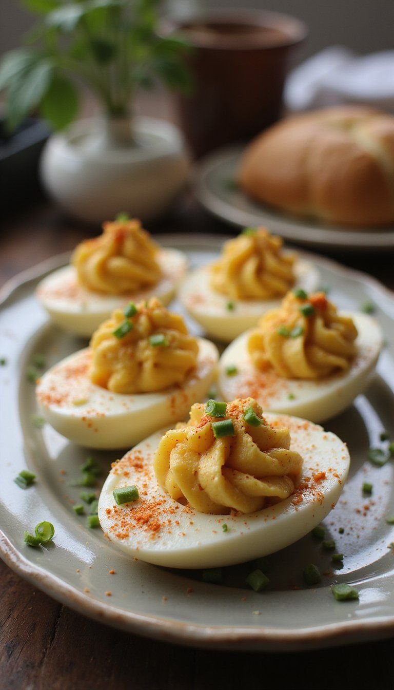 Smoky Deviled Eggs With Paprika And Chives