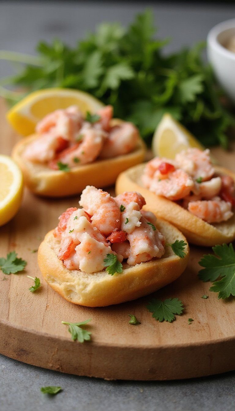 Mini Lobster Rolls with Lemon Herb Mayo