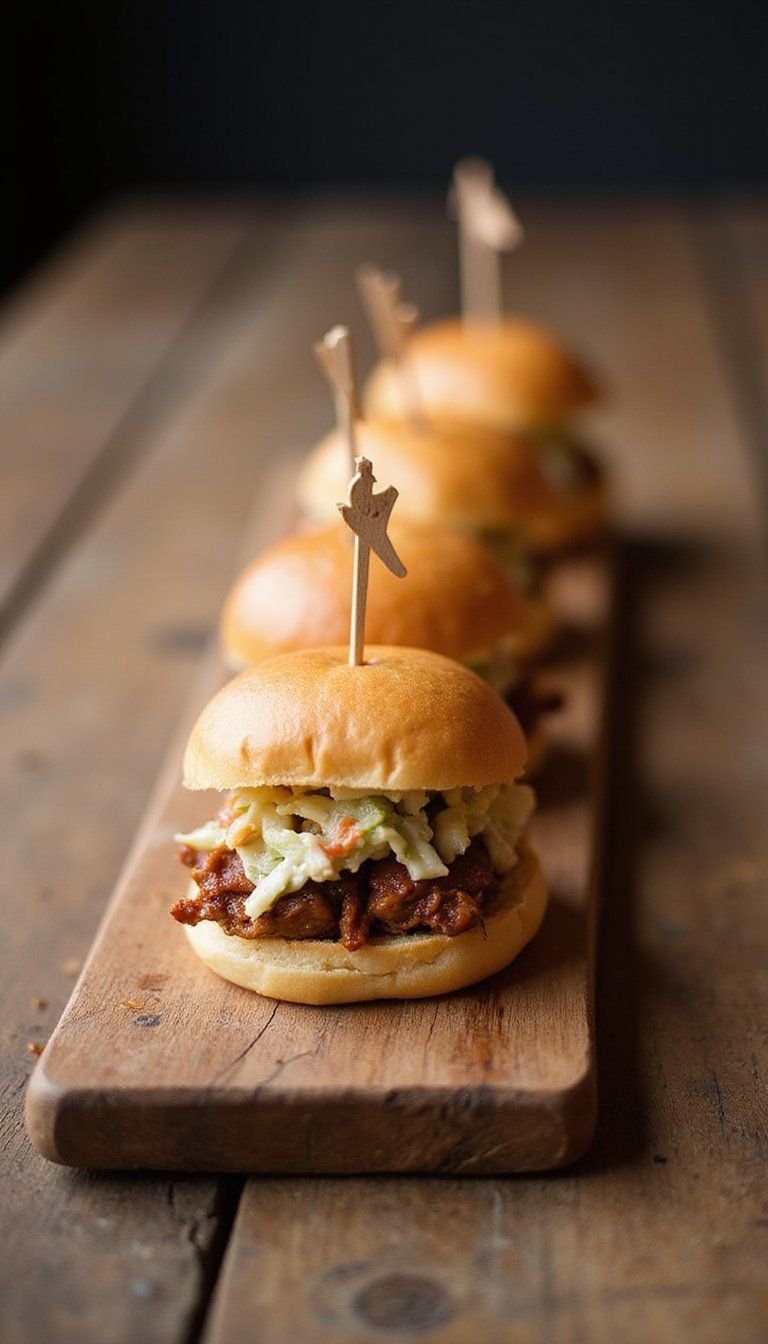 Mini Pulled Pork Sliders with Crunchy Slaw