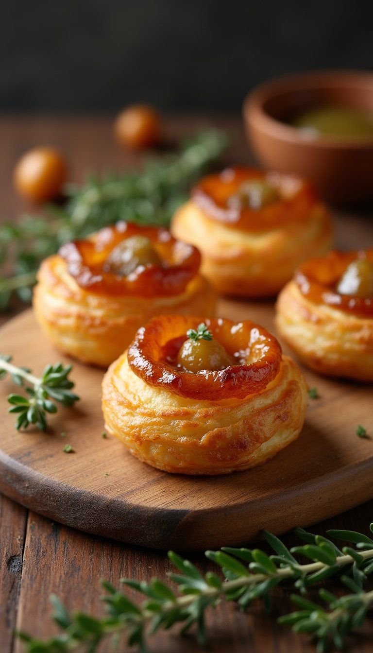 Savory Mini Palmiers with Caramelized Onion