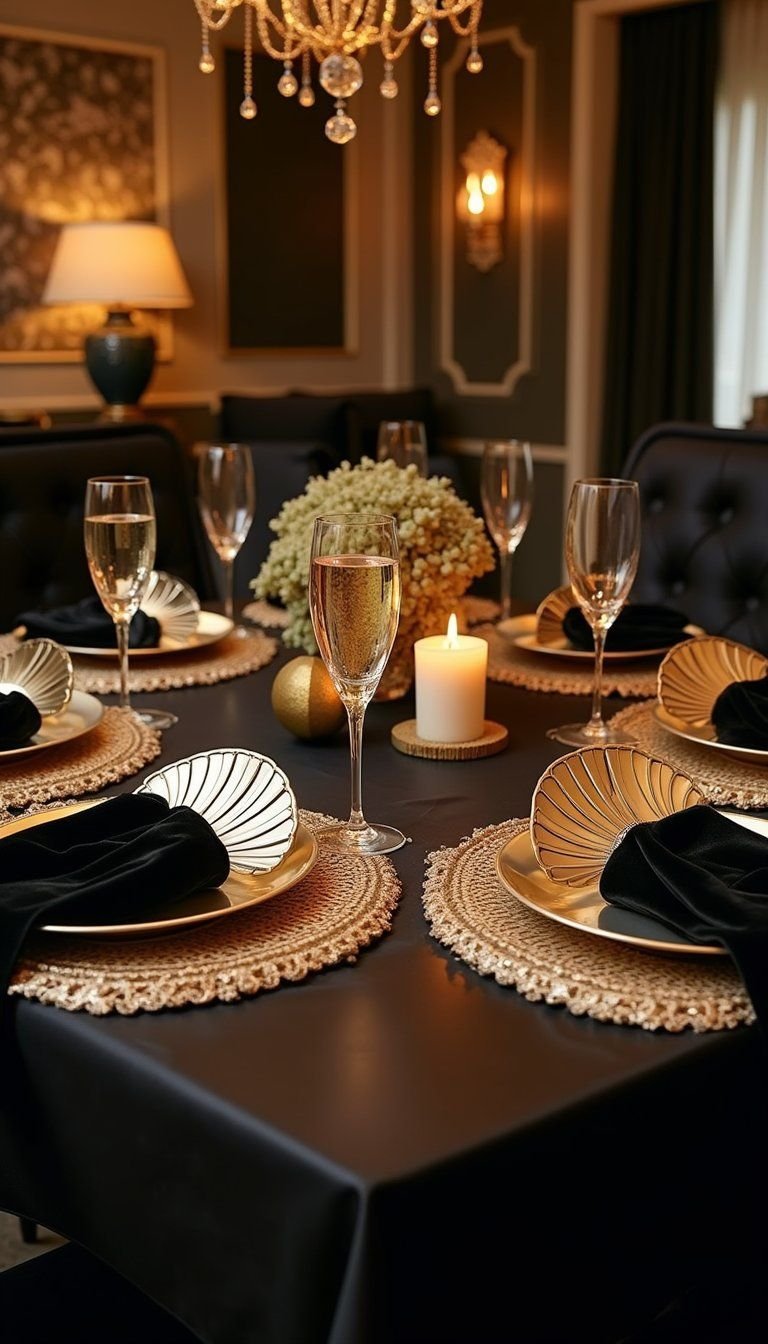 Art Deco Glam With Fan Motifs And Mirrors