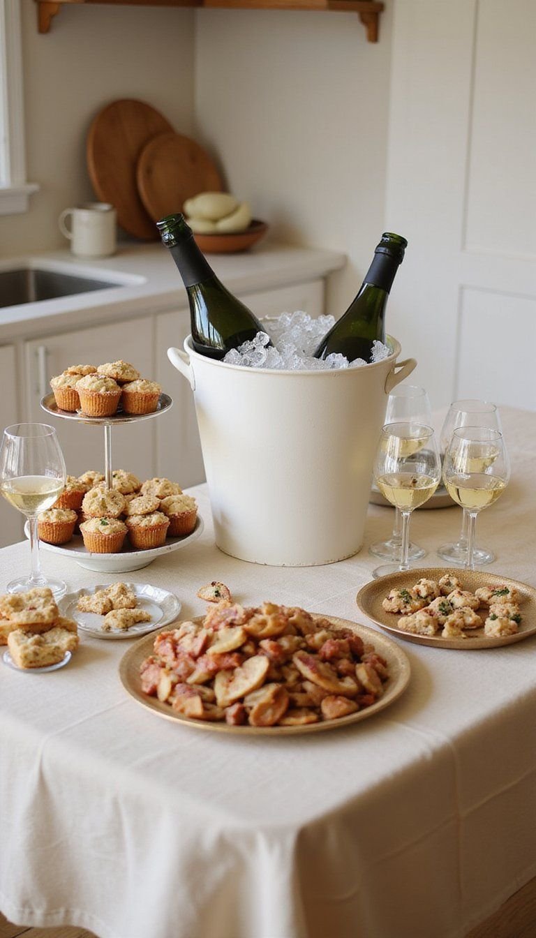 Champagne Bubble Bar Centerpiece And Setting