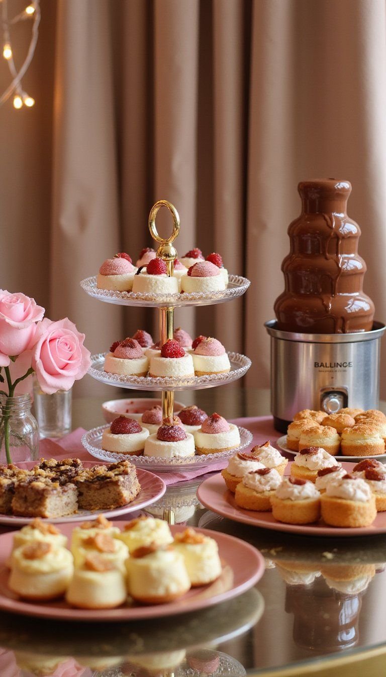 Dessert First Sweet Station Tablescape Idea