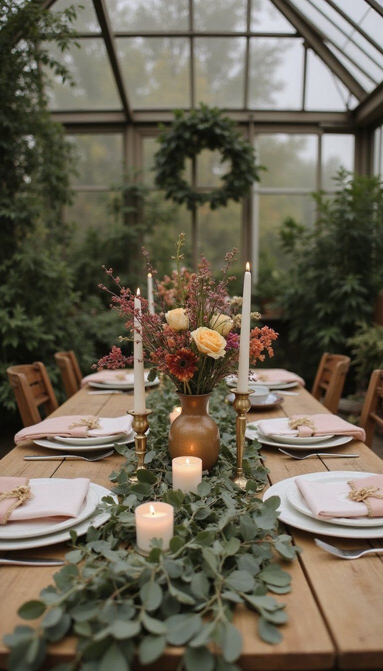 Garden Party Greenery And Candlelight Feast