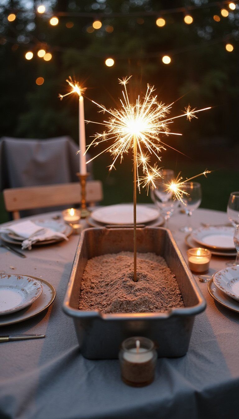 Sparkler Safe Outdoor Countdown Table Design