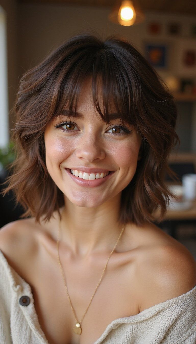 Textured Octopus Cut With Wispy Fringe