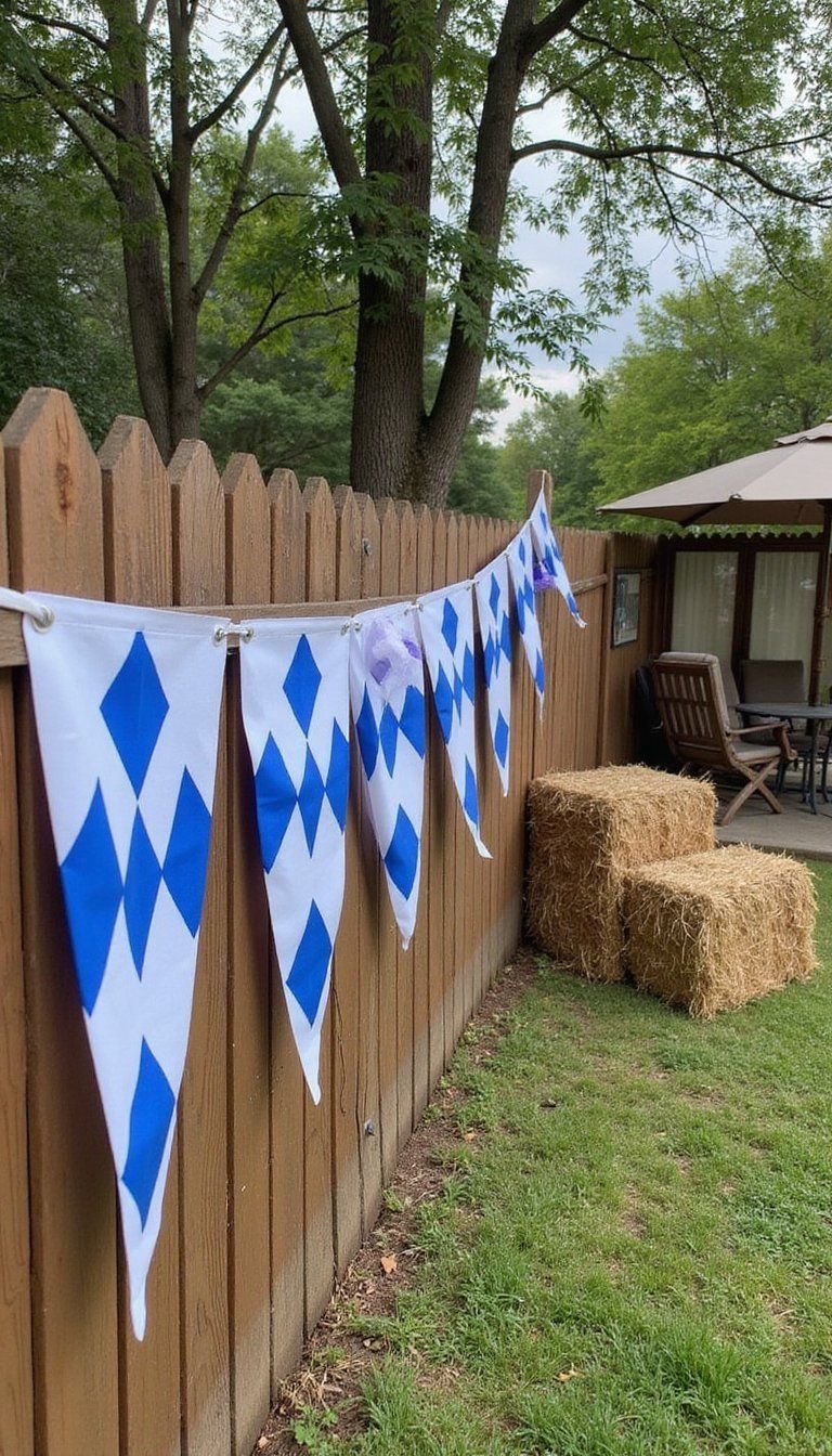 Bavarian Flag Bunting For Outdoor Party Perimeter