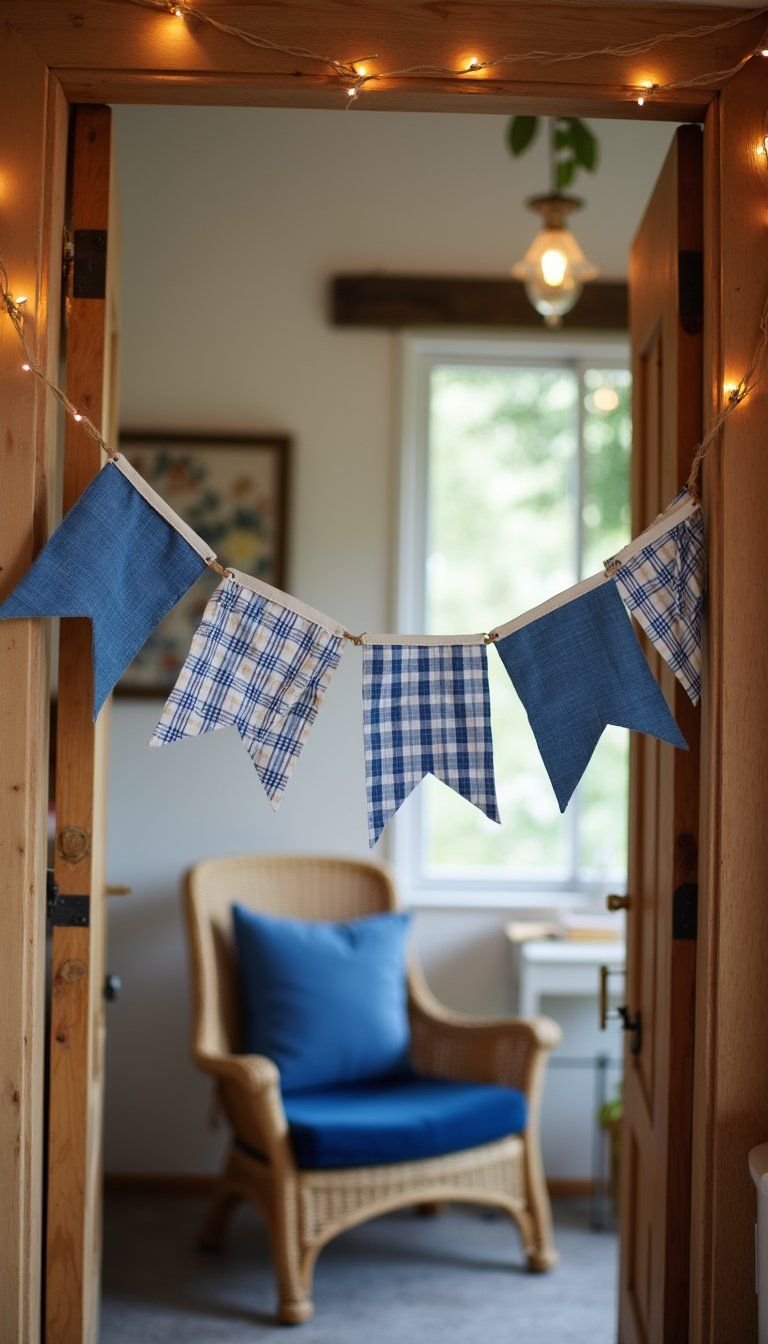 Classic Blue And White Bavarian Banner Display