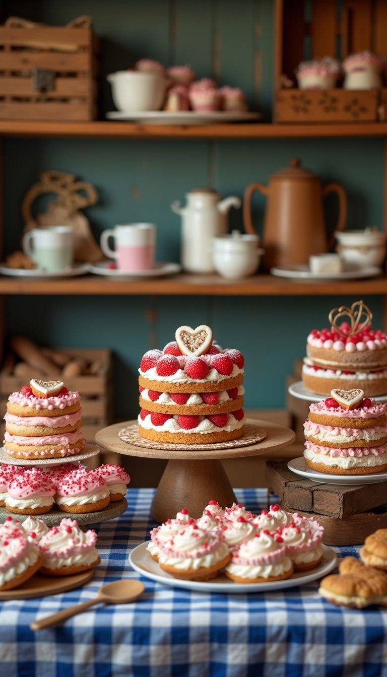 Oktoberfest Dessert Table With Gingerbread Hearts