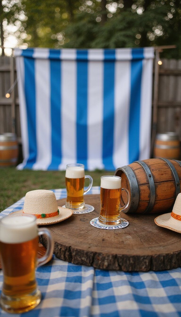 Oktoberfest Photo Booth With Props And Backdrop