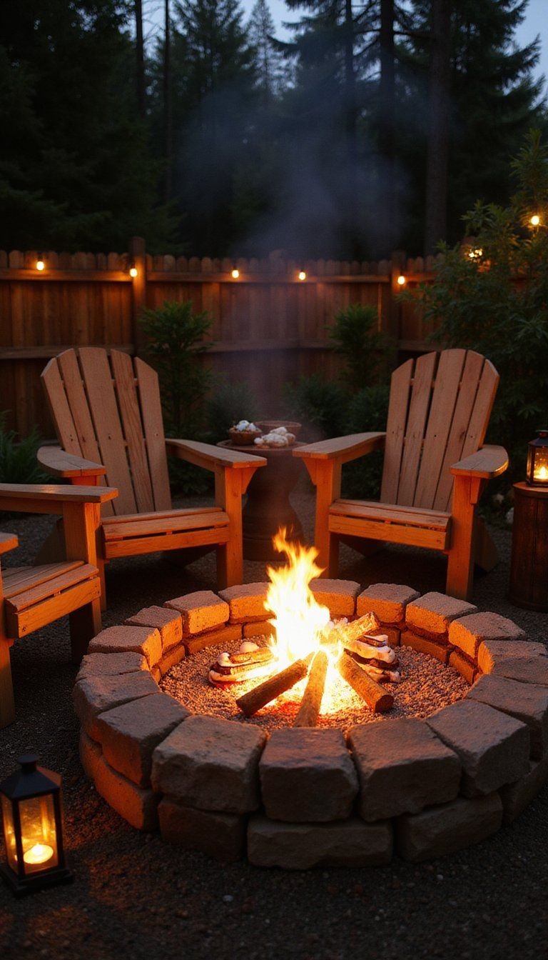 S'mores Station With Portable Fire Pit Corner