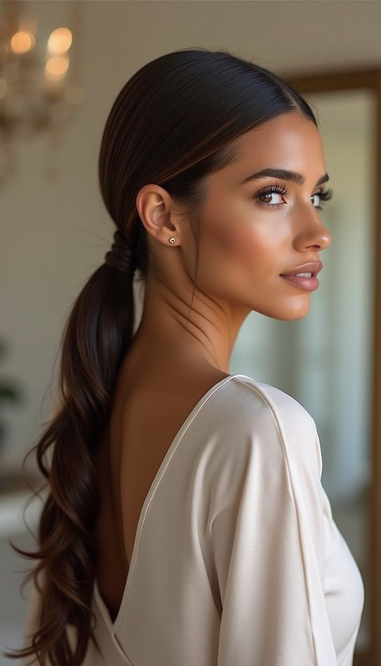 Sleek Low Ponytail Passion Twists For Nights