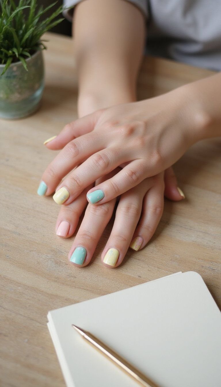 Minimalist Pastel Lines And Dot Patterns