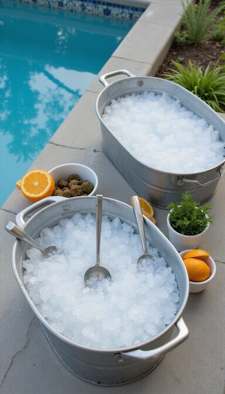 Ice Bar Cooler Station For Chilled Cocktails