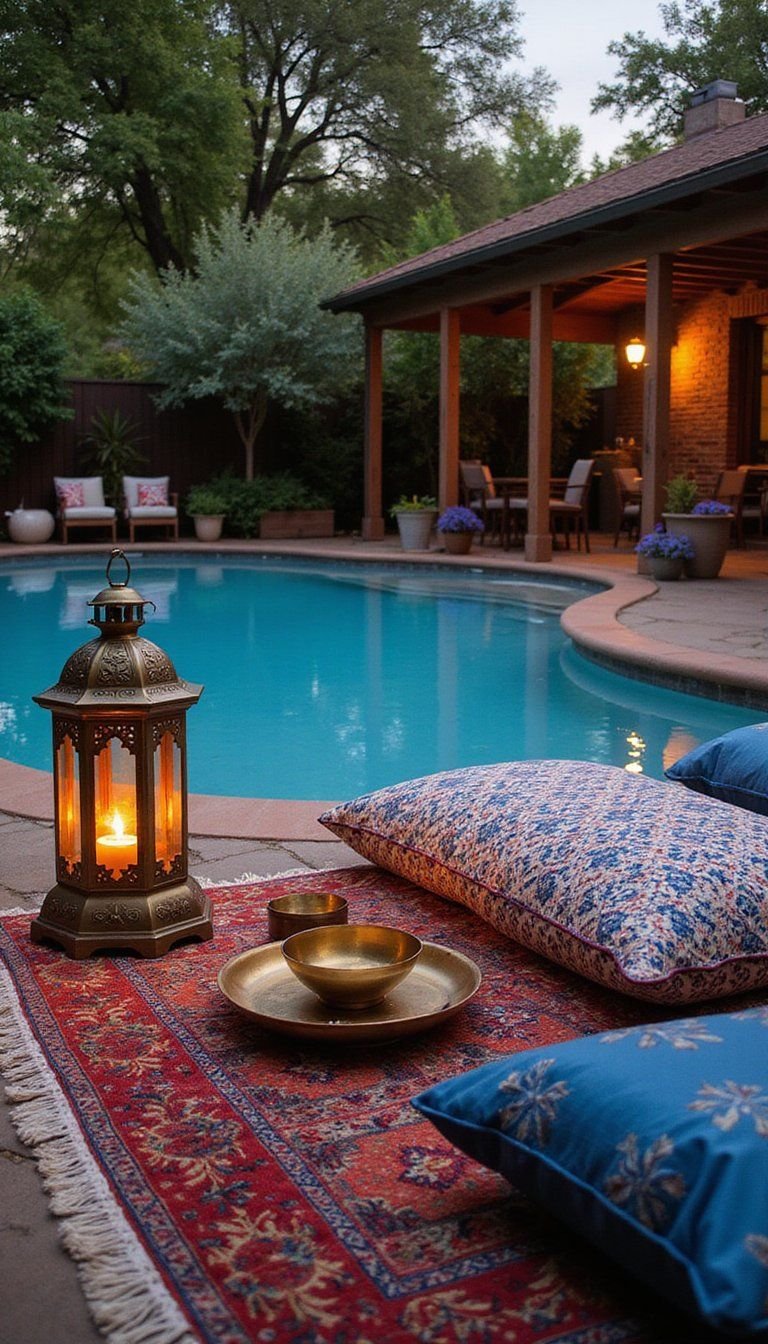 Moroccan Lantern Oasis With Bold Jewel Tones