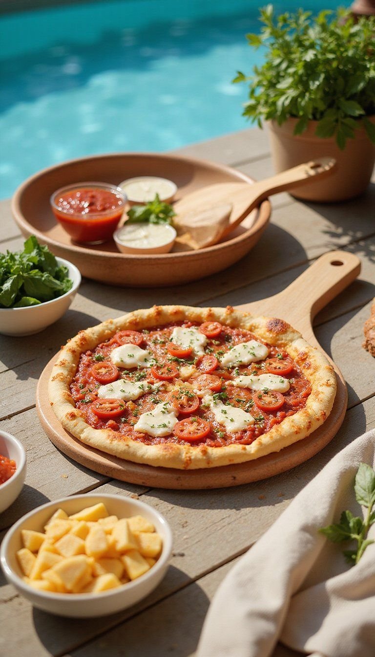 Mini Pizza Pie Station With Personal Toppings