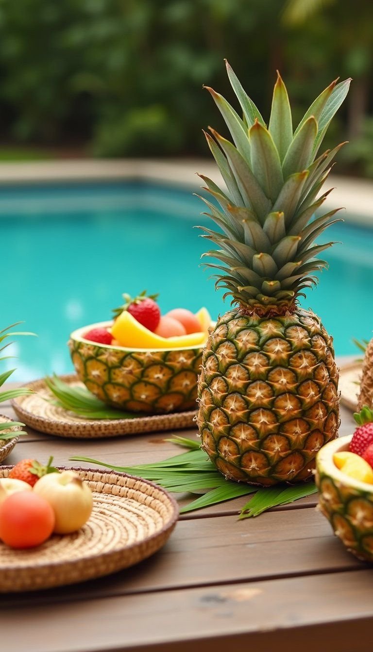 Tropical Tiki Snack Bar With Pineapple Accents