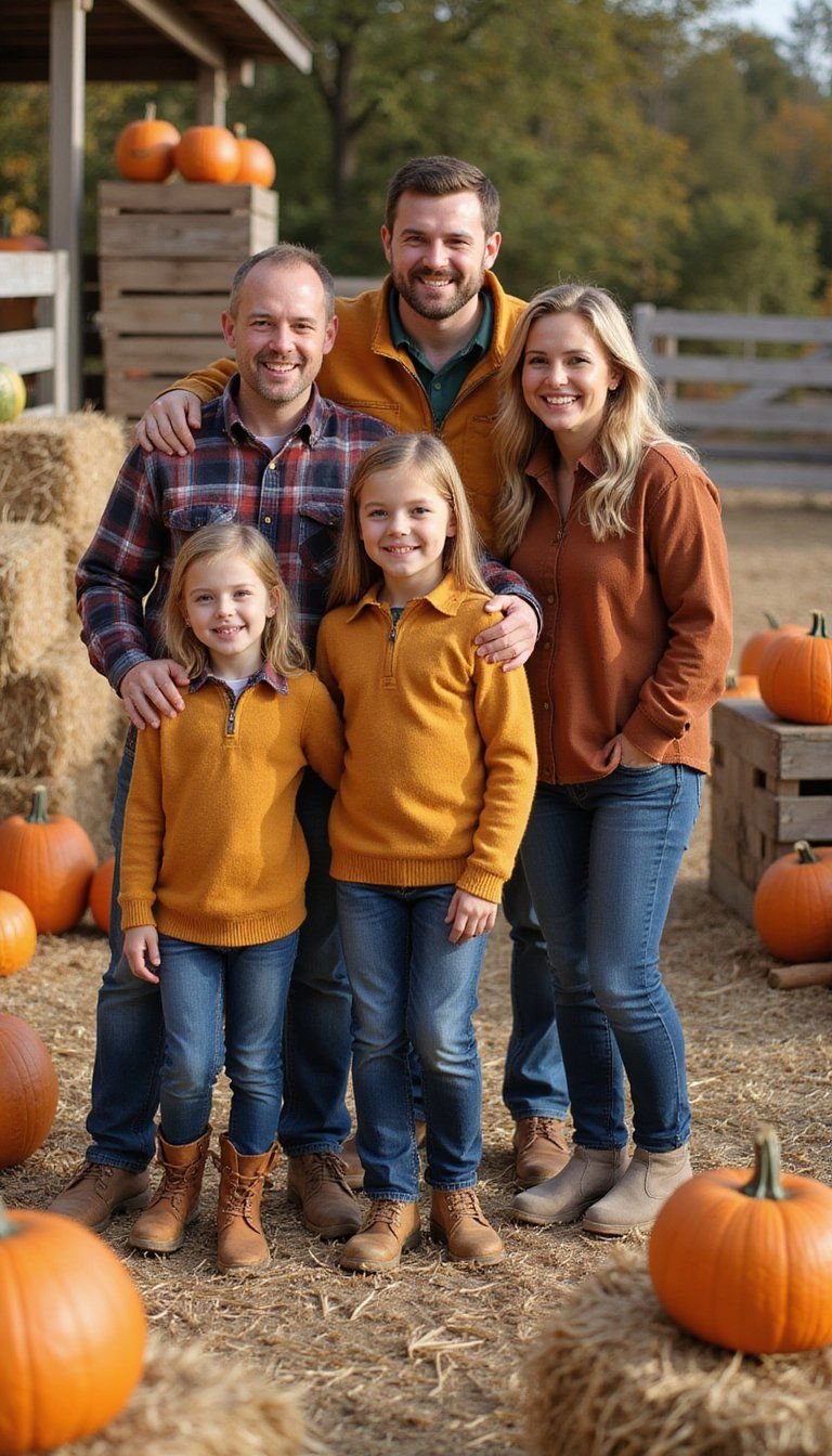 Candid Stumble And Laugh While Choosing Pumpkins