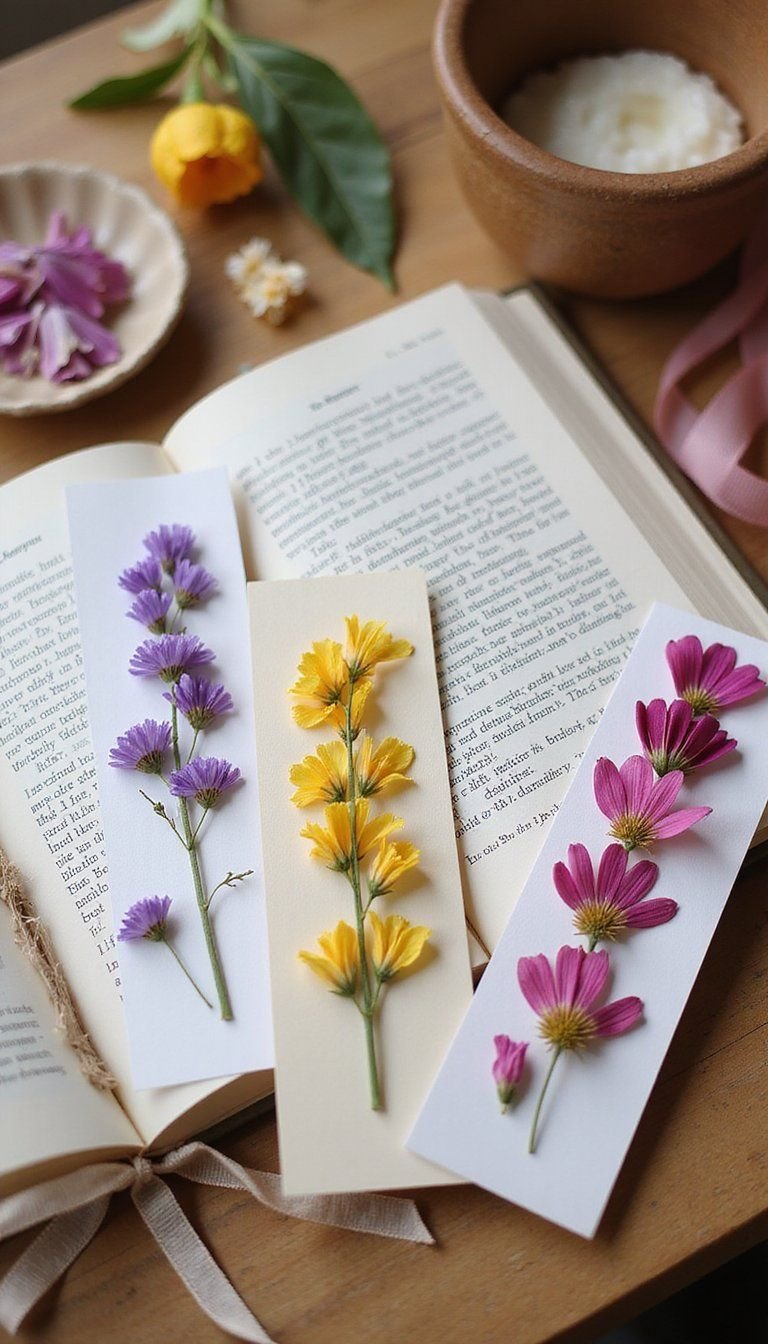 Pressed Flower Bookmarks For Rainy Memory Keepsakes