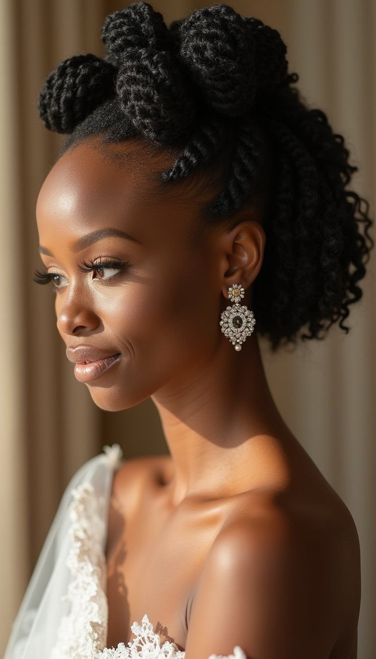 Elegant Updo Senegalese Twists For Special Events