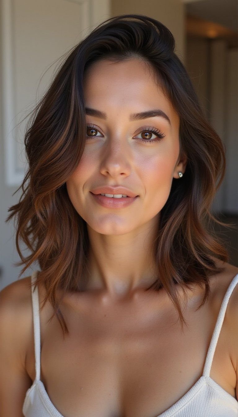 Curtain-Inspired Side Sweep For Medium Length