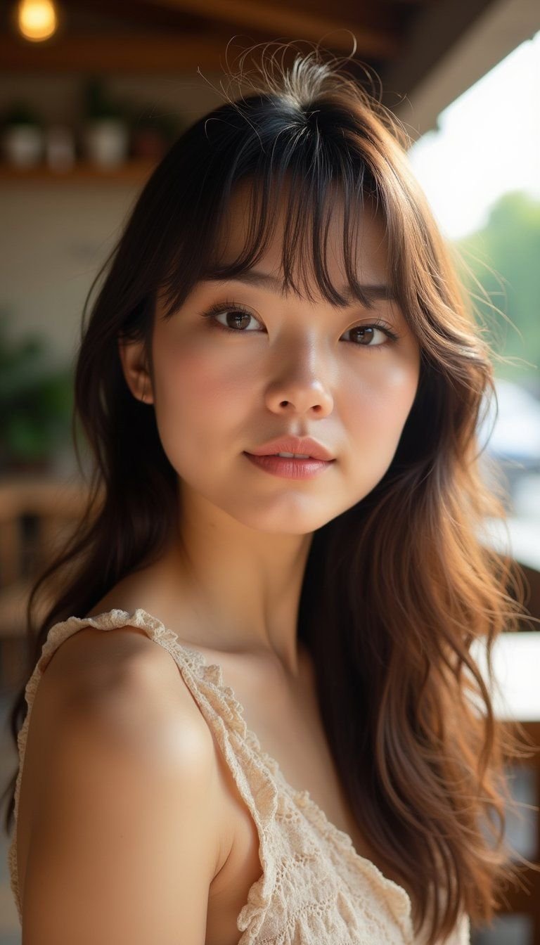 Wispy Side-Swept Bangs For Fine Hair