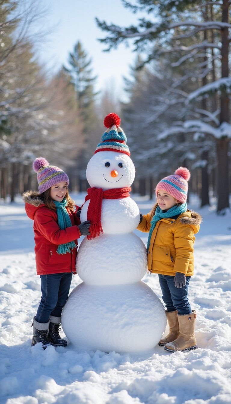Family-Friendly Snowman Building Contest Outdoors