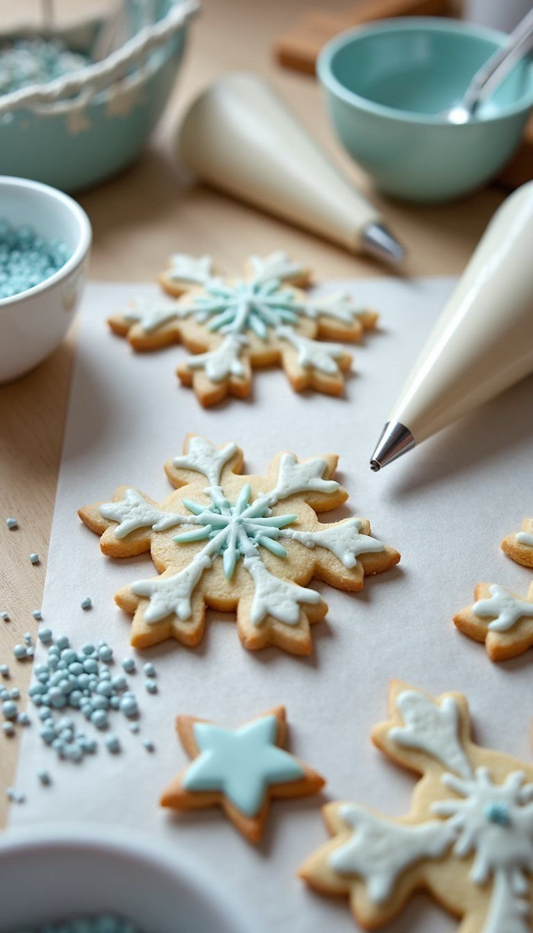 Family Snowflake Cookie Baking And Decorating Session